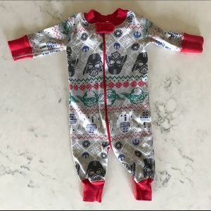 Hanna Andersson Star Wars Fair Isle Pajamas 50 0-3